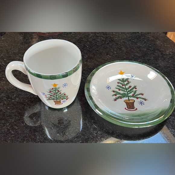 Extra Large mug and plate.  Perfect for coffee and cookies. - Picture 2 of 2